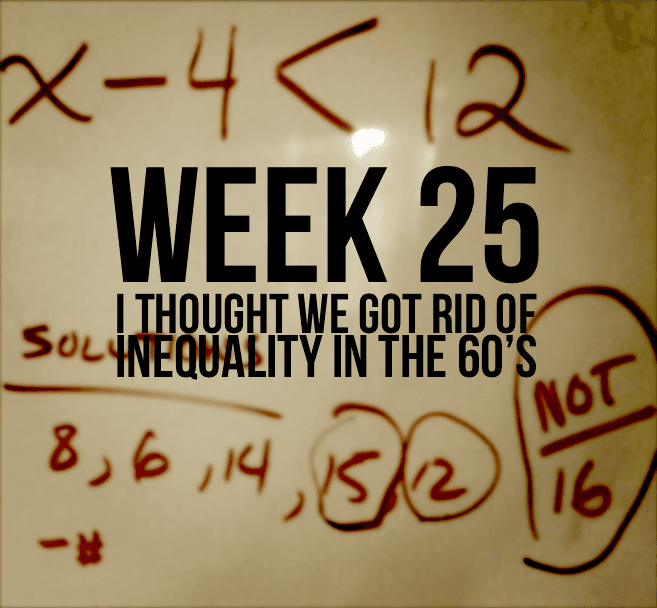 Week 25 - Pre-Algebra Inequalities